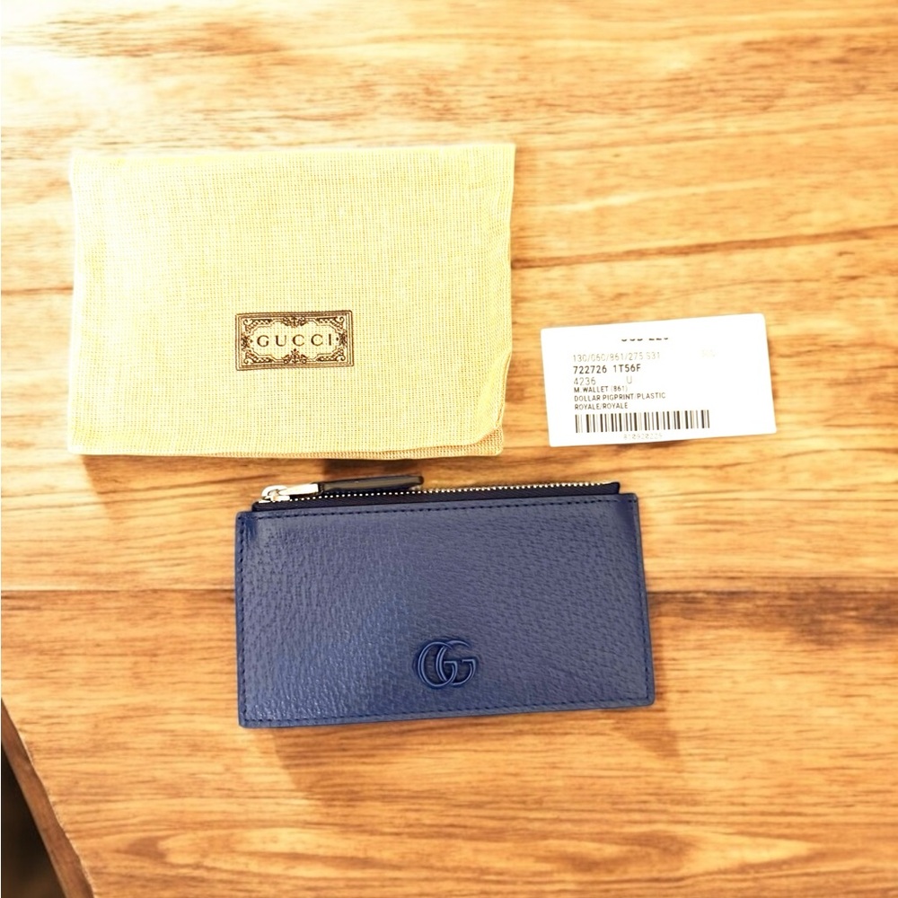 Gucci GG Marmont Leather Zip Card Case - NWT